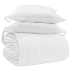 Set di Piumoni con cuscino 3 pcs Bianco Piuma d'anatra