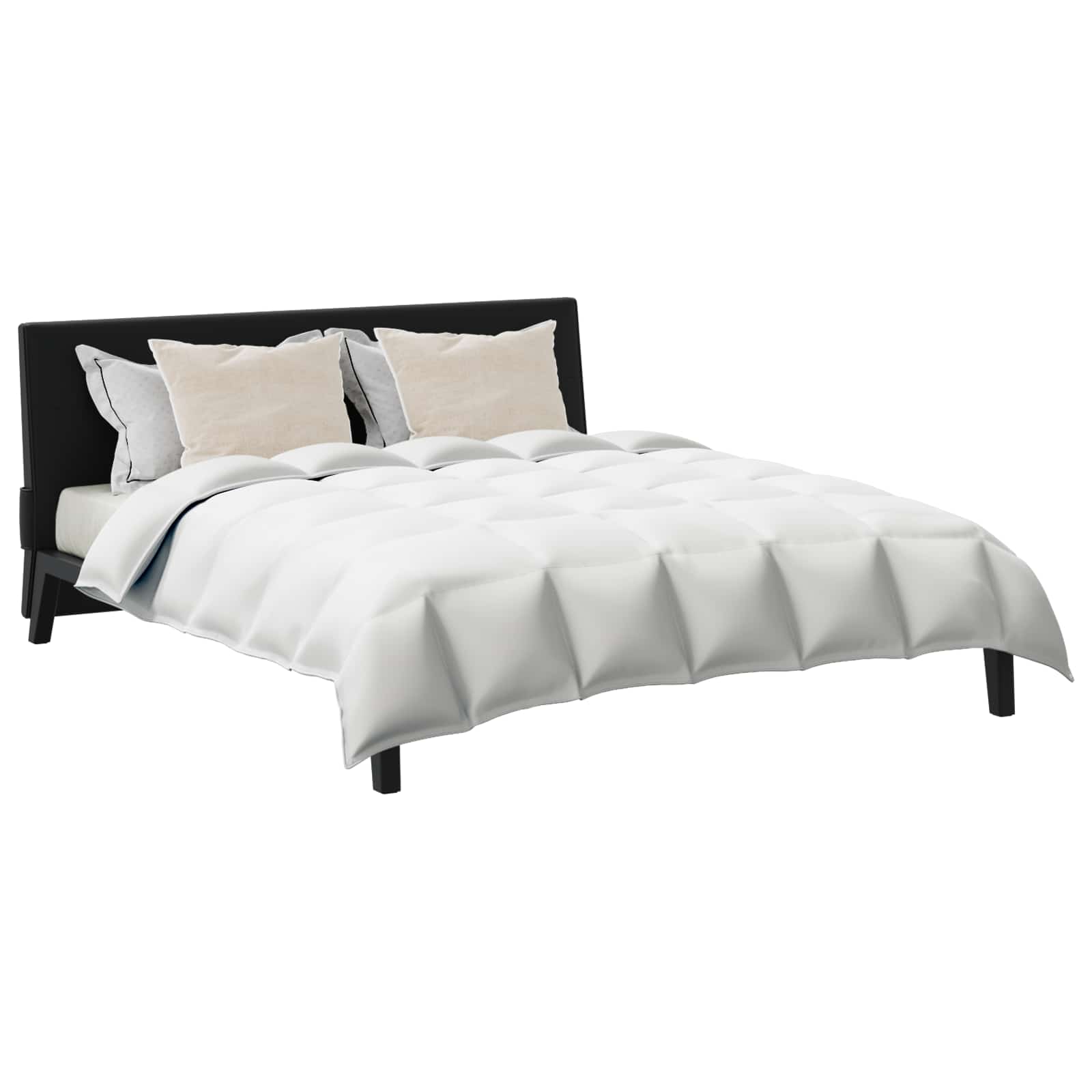 Set di Piumoni con cuscino 3 pcs Bianco Piuma d'anatra