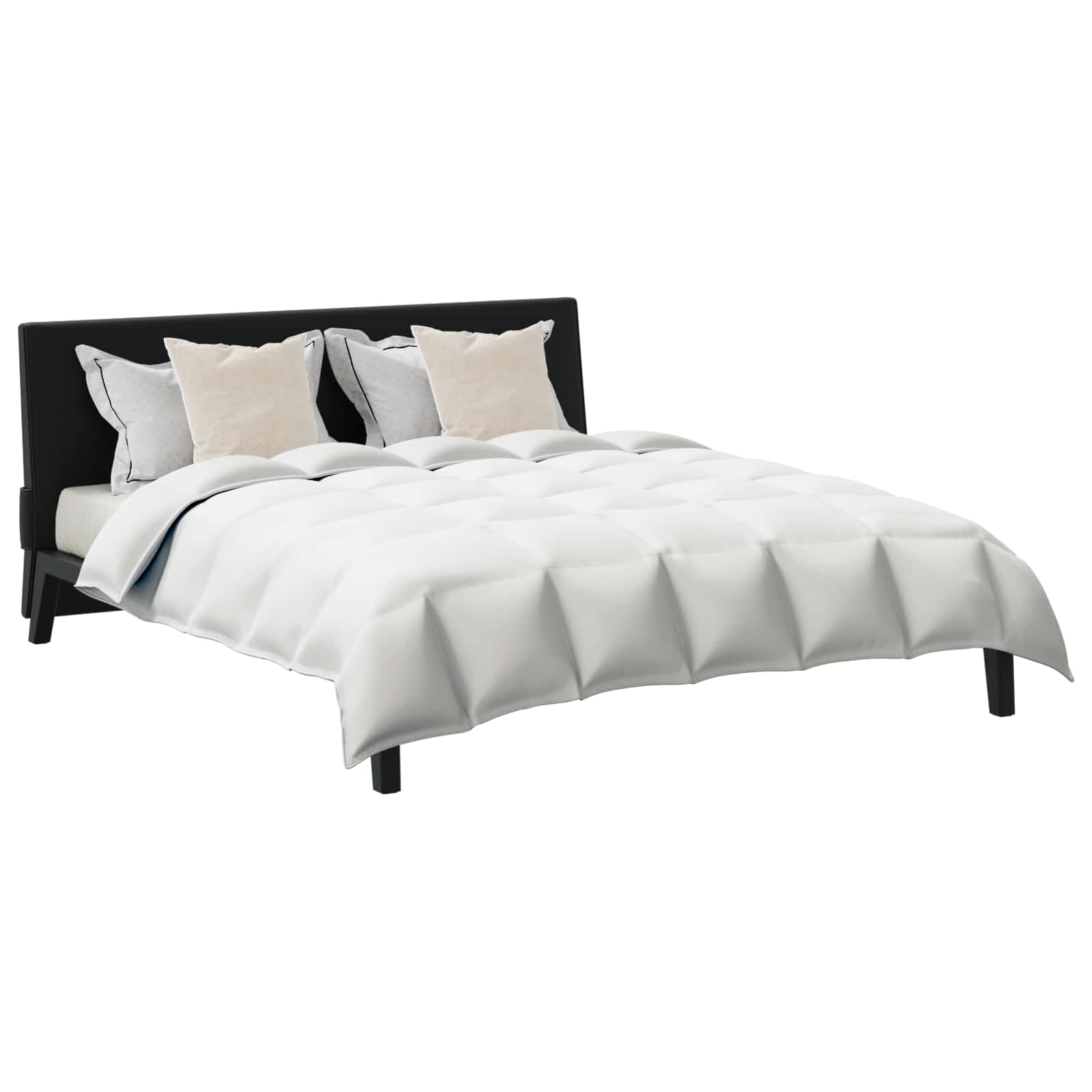 Set di Piumoni con cuscino 3 pcs Bianco Piuma d'anatra