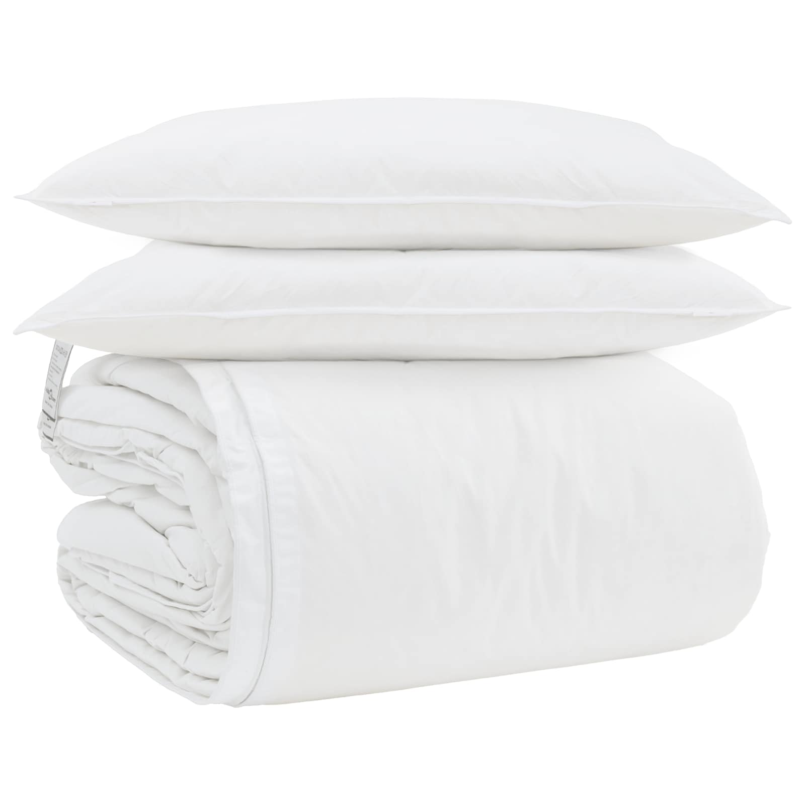Set di Piumoni con cuscino 3 pcs Bianco Piuma d'anatra