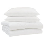 Duvet Estivo con cuscino 3 pcs Bianco Microfibra