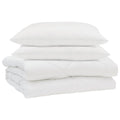 Duvet Estivo con cuscino 3 pcs Bianco Microfibra