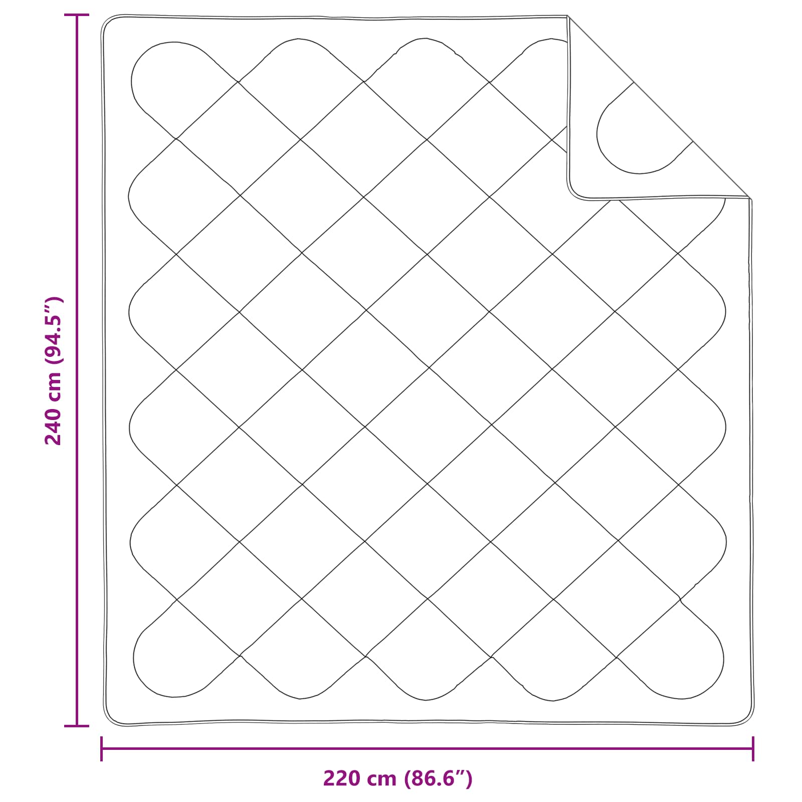 Duvet Estivo con cuscino 3 pcs Bianco Microfibra