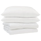 Duvet Estivo con cuscino 3 pcs Bianco Microfibra