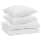 Piumone con cuscino 3 pcs Bianco Microfibra