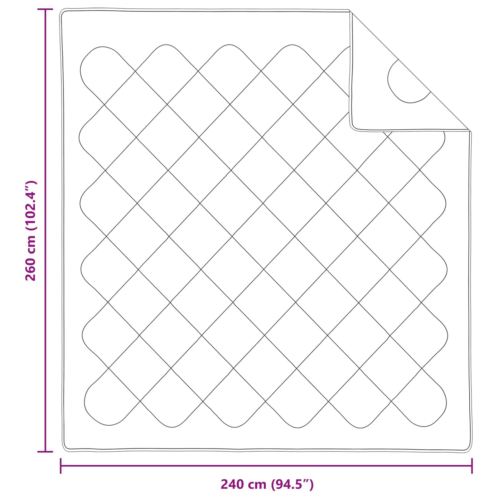 Piumone con cuscino 3 pcs Bianco Microfibra