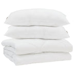 Piumone con cuscino 3 pcs Bianco Microfibra