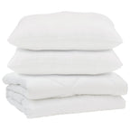 Piumone con cuscino 3 pcs Bianco Microfibra