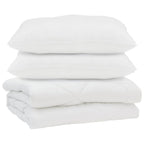 Piumone con cuscino 3 pcs Bianco Microfibra
