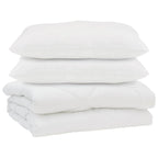 Piumone con cuscino 3 pcs Bianco Microfibra