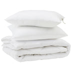 Piumone con cuscino 3 pcs Bianco Microfibra