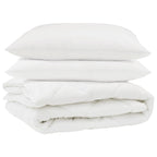 Piumone con cuscino 3 pcs Bianco Microfibra