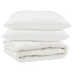 Piumone con cuscino 3 pcs Bianco Microfibra