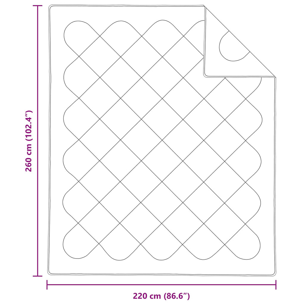 Piumone per tutte le stagioni 3 pcs Bianco Microfibra
