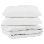 Piumone con cuscino 3 pcs Bianco Microfibra