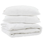 Piumone con cuscino 3 pcs Bianco Microfibra