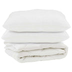 Piumone con cuscino 3 pcs Bianco Microfibra
