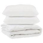 Piumone con cuscino 3 pcs Bianco Microfibra