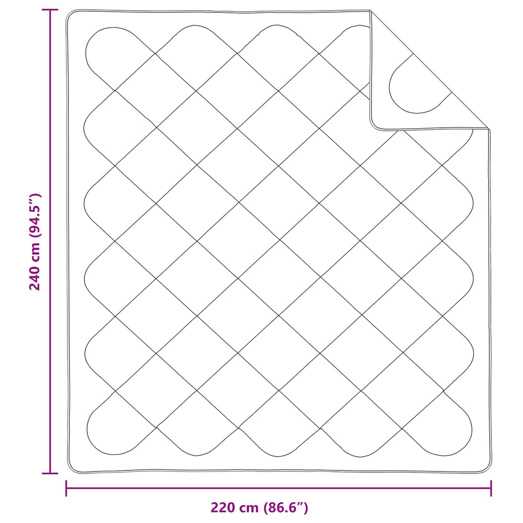 Piumone con cuscino 3 pcs Bianco Microfibra