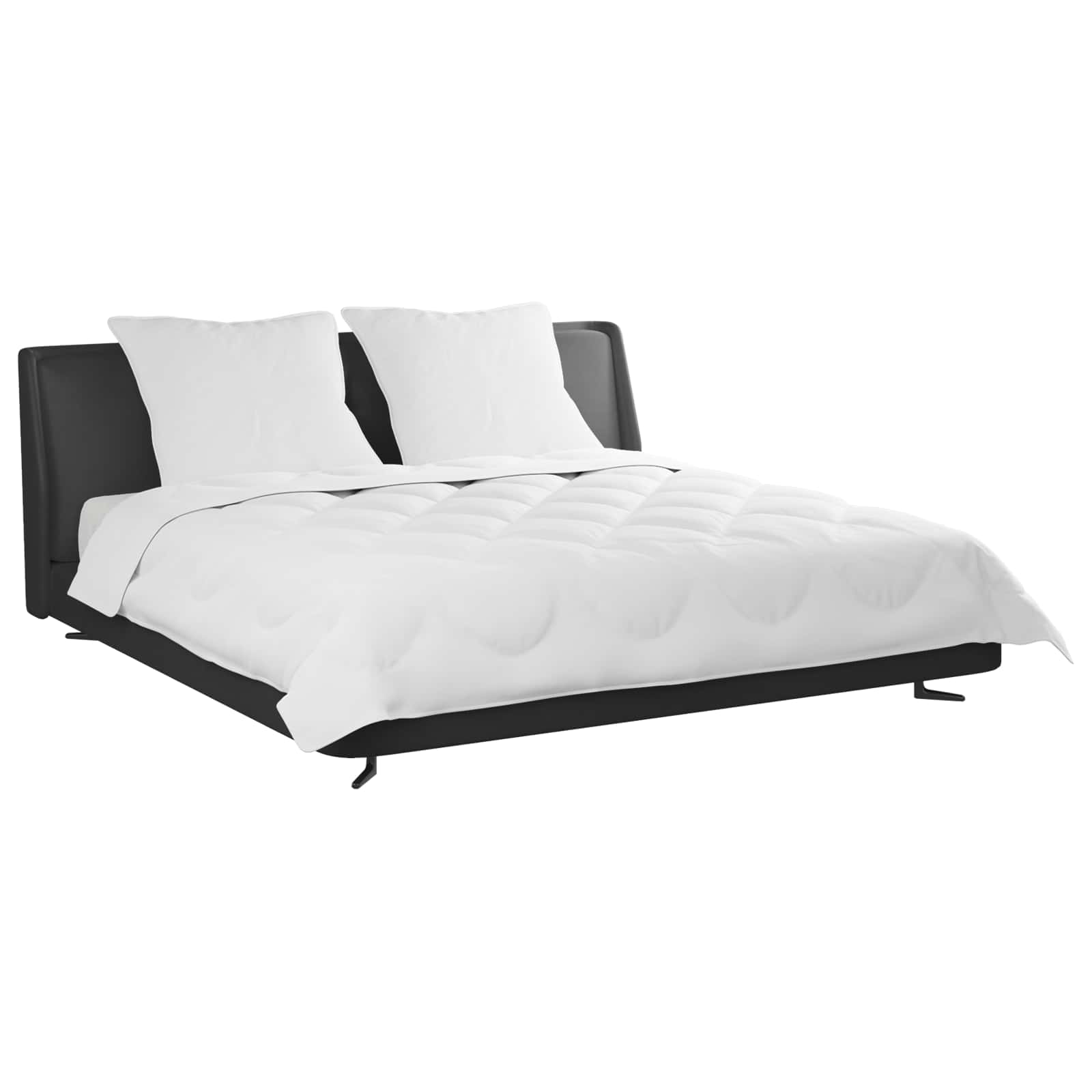Piumone con cuscino 3 pcs Bianco Microfibra