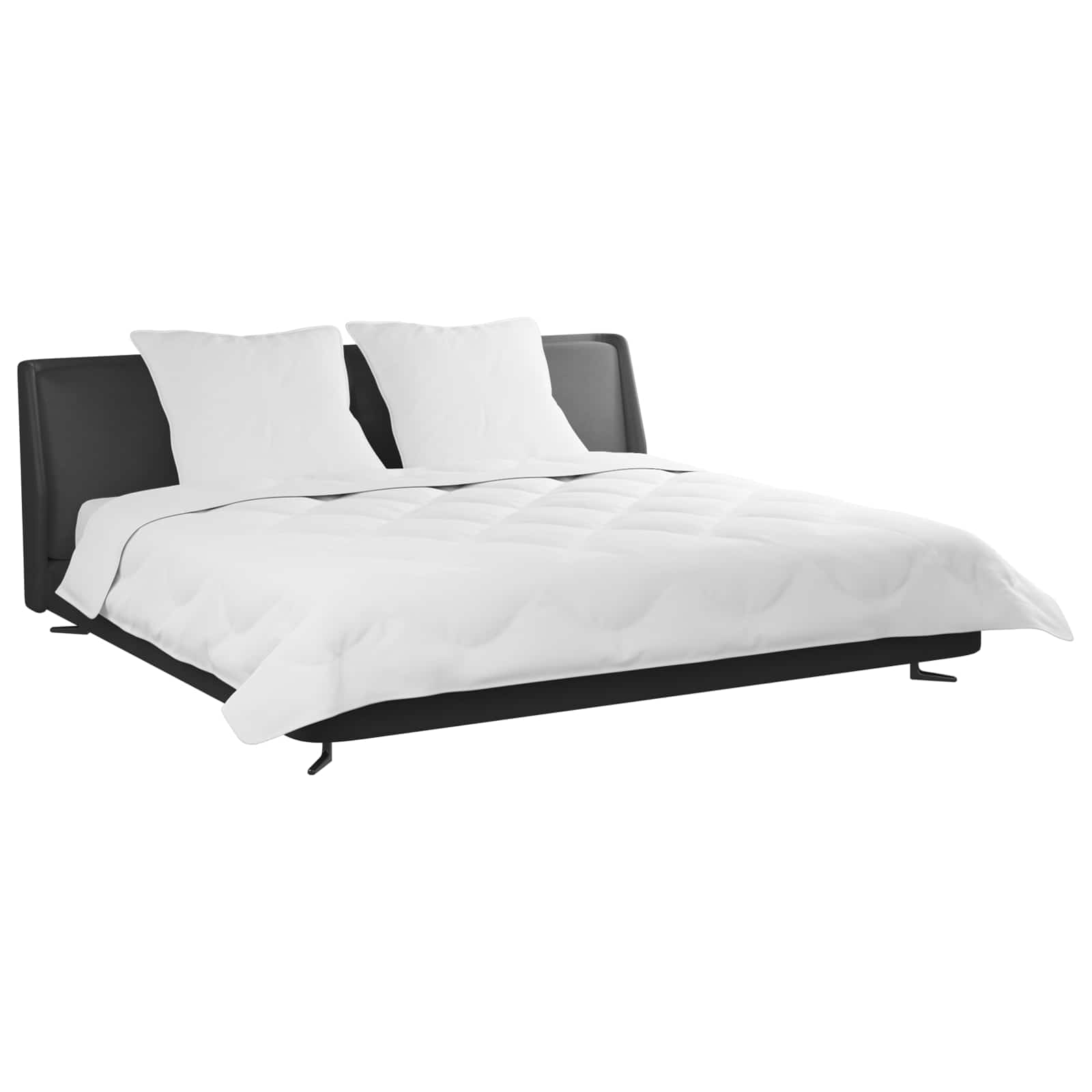 Duvet Invernale con cuscino 3 pcs Bianco Microfibra