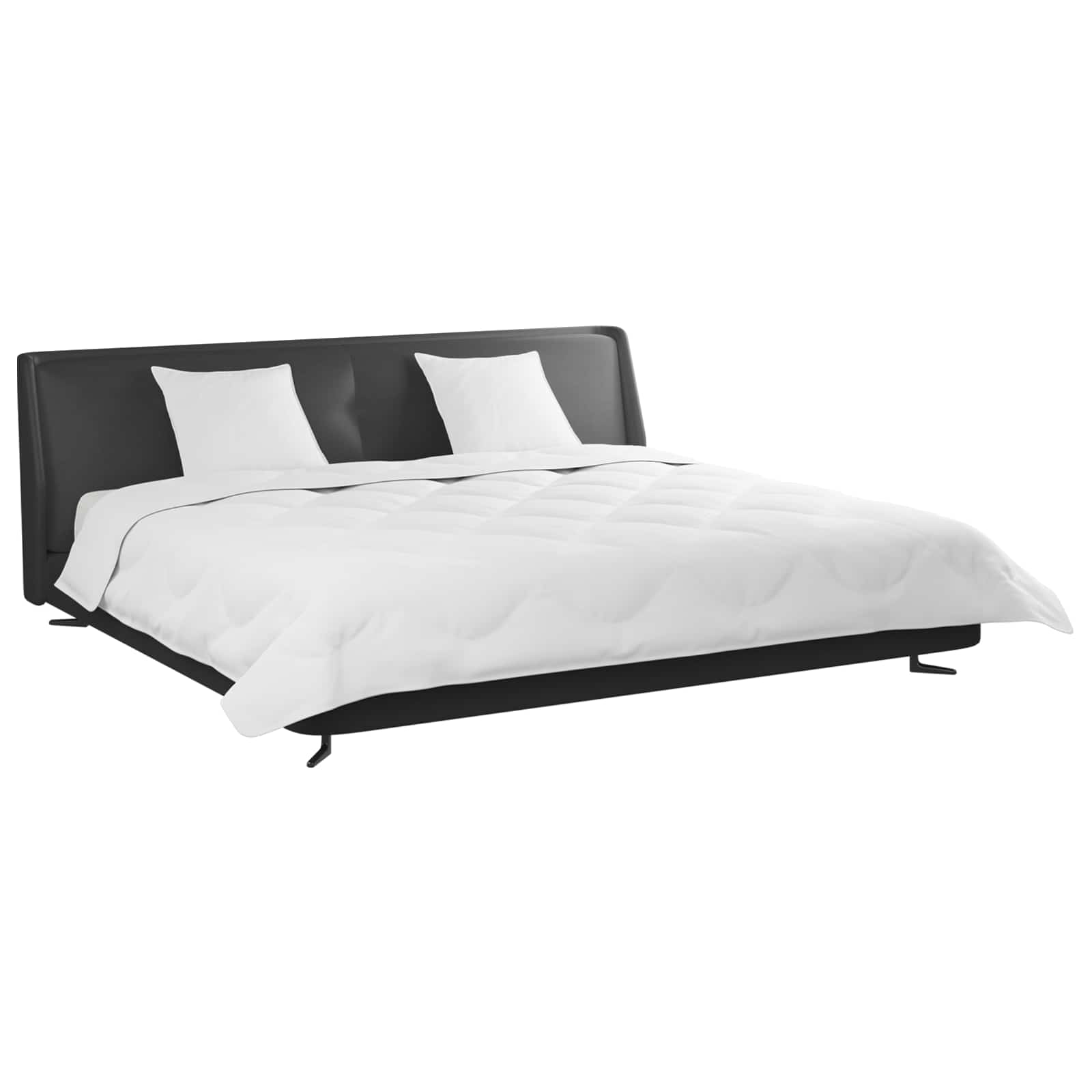 Duvet Invernale con cuscino 3 pcs Bianco Microfibra