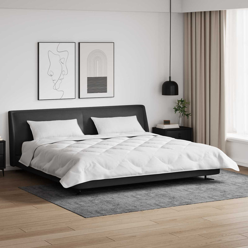 Duvet Invernale con cuscino 3 pcs Bianco Microfibra