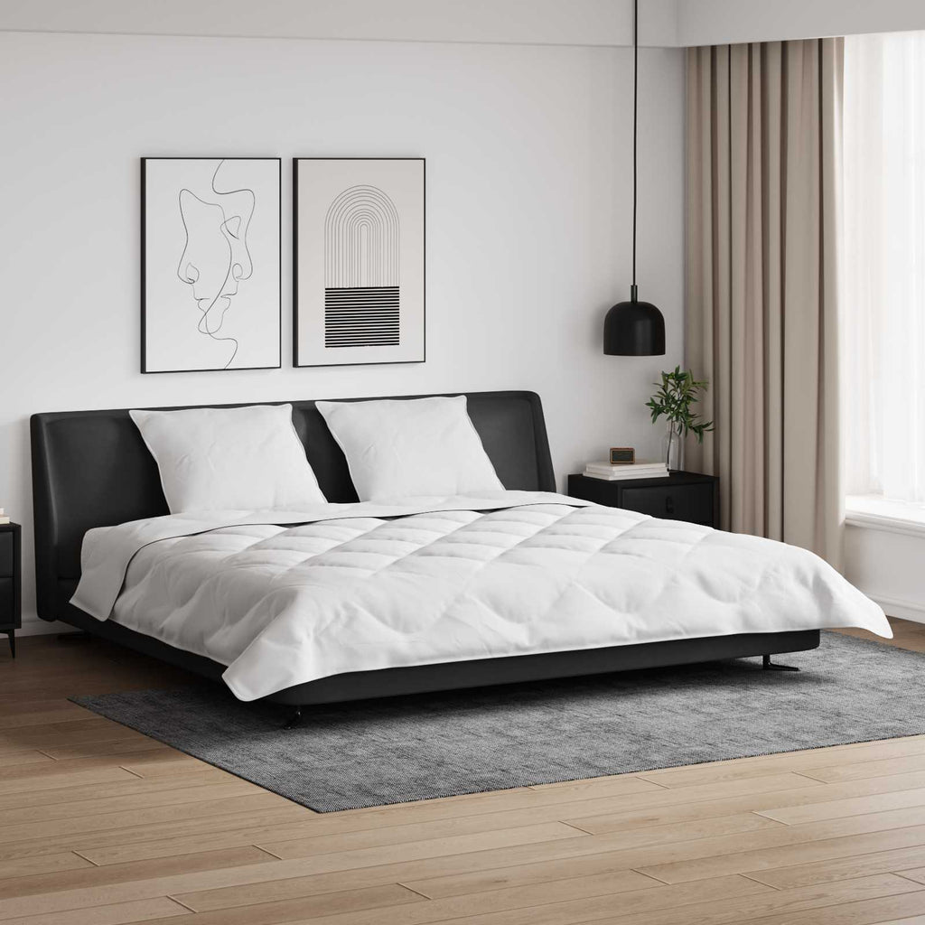 Duvet Invernale con cuscino 3 pcs Bianco Microfibra