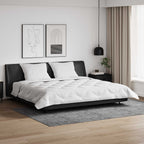 Piumone con Cuscini 3 pcs Bianco Microfibra e Piuma d'Oca