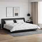 Piumone con Cuscini 3 pcs Bianco Microfibra e Piuma d'Oca