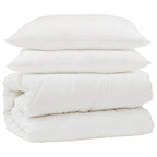 Set di Piumoni 3 pcs Bianco Microfibra e Piuma d'Oca