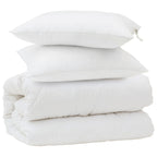 Set di Piumoni 3 pcs Bianco Microfibra e Piuma d'Oca
