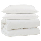 Set di Piumoni 3 pcs Bianco Microfibra e Piuma d'Oca