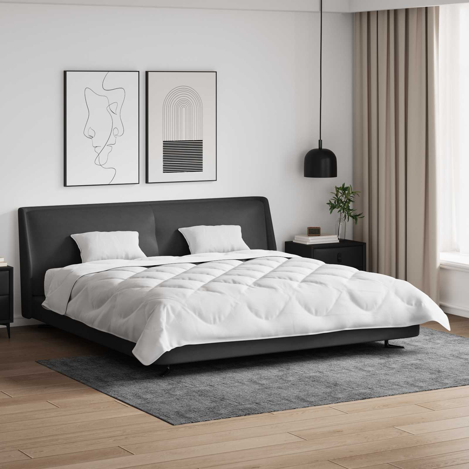 Set di Piumoni 3 pcs Bianco Microfibra e Piuma d'Oca