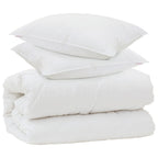 Piumone con Cuscini con cuscino 3 pcs Bianco Microfibra