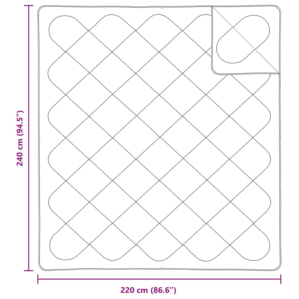 Piumone con Cuscini con cuscino 3 pcs Bianco Microfibra