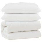 Piumone con cuscino 3 pcs Bianco Microfibra