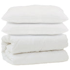 Piumone con cuscino 3 pcs Bianco Microfibra