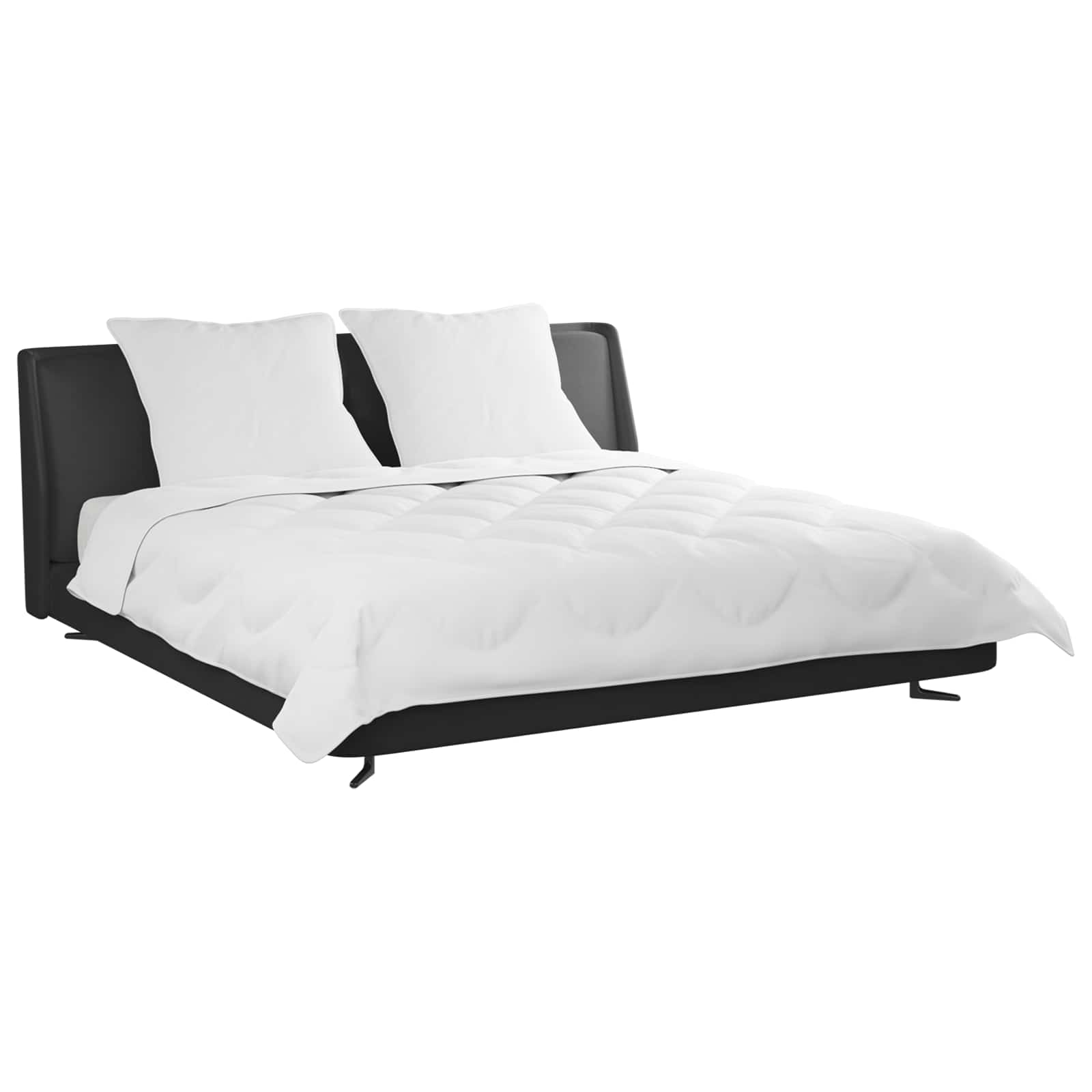 Piumone con cuscino 3 pcs Bianco Microfibra