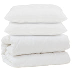 Piumone con cuscino 3 pcs Bianco Microfibra