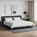 Piumone con cuscino 3 pcs Bianco Microfibra