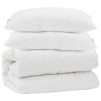 Piumone con cuscino 3 pcs Bianco Microfibra