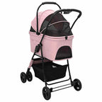 Passeggino pieghevole per animali Rosa 81 x 47 x 99 cm