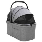 Passeggino pieghevole per animali Grigio 81 x 47 x 99 cm