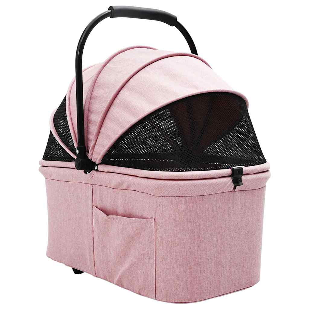 Passeggino pieghevole per animali Rosa 78 x 54 x 101 cm