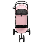 Passeggino pieghevole per animali Rosa 78 x 54 x 101 cm