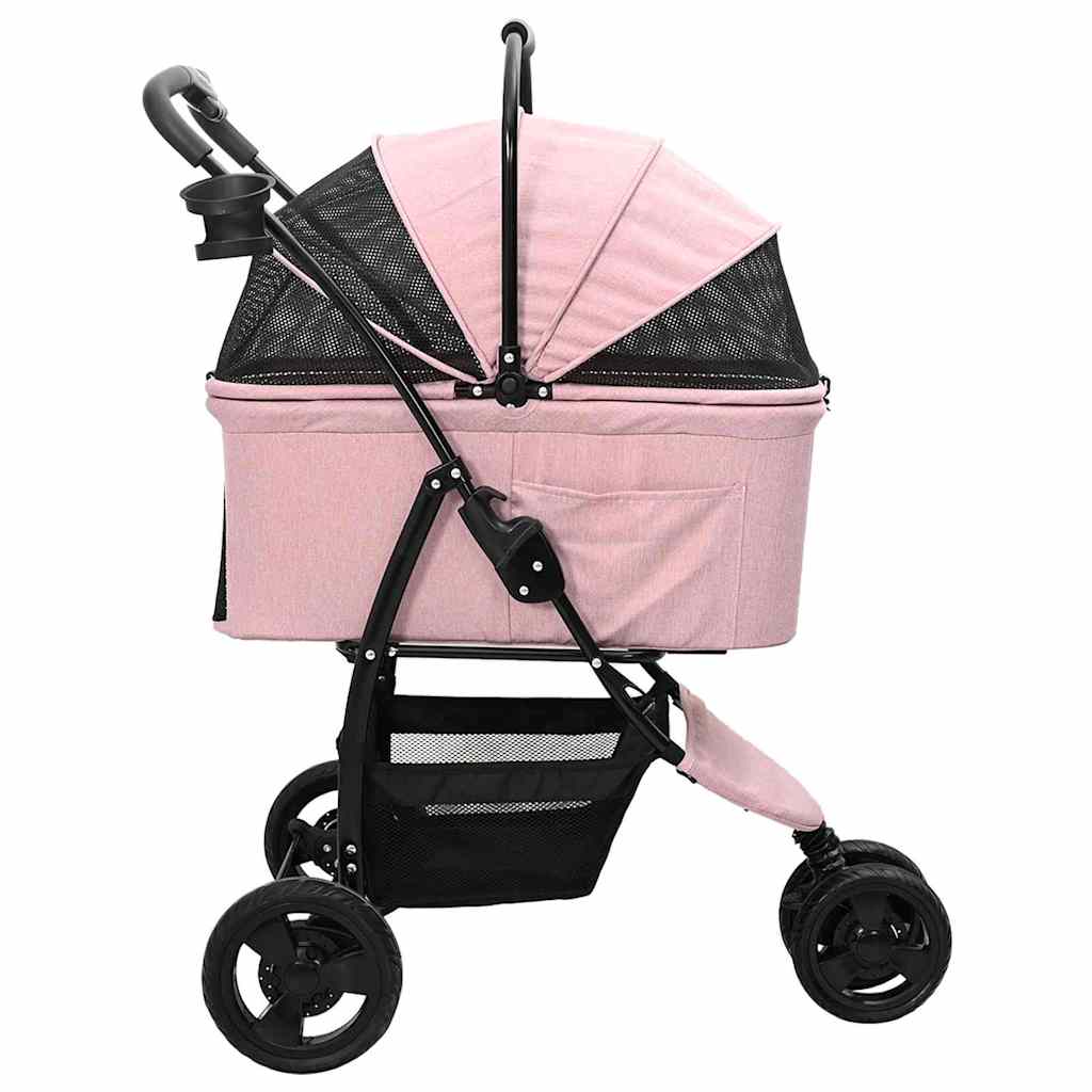 Passeggino pieghevole per animali Rosa 78 x 54 x 101 cm