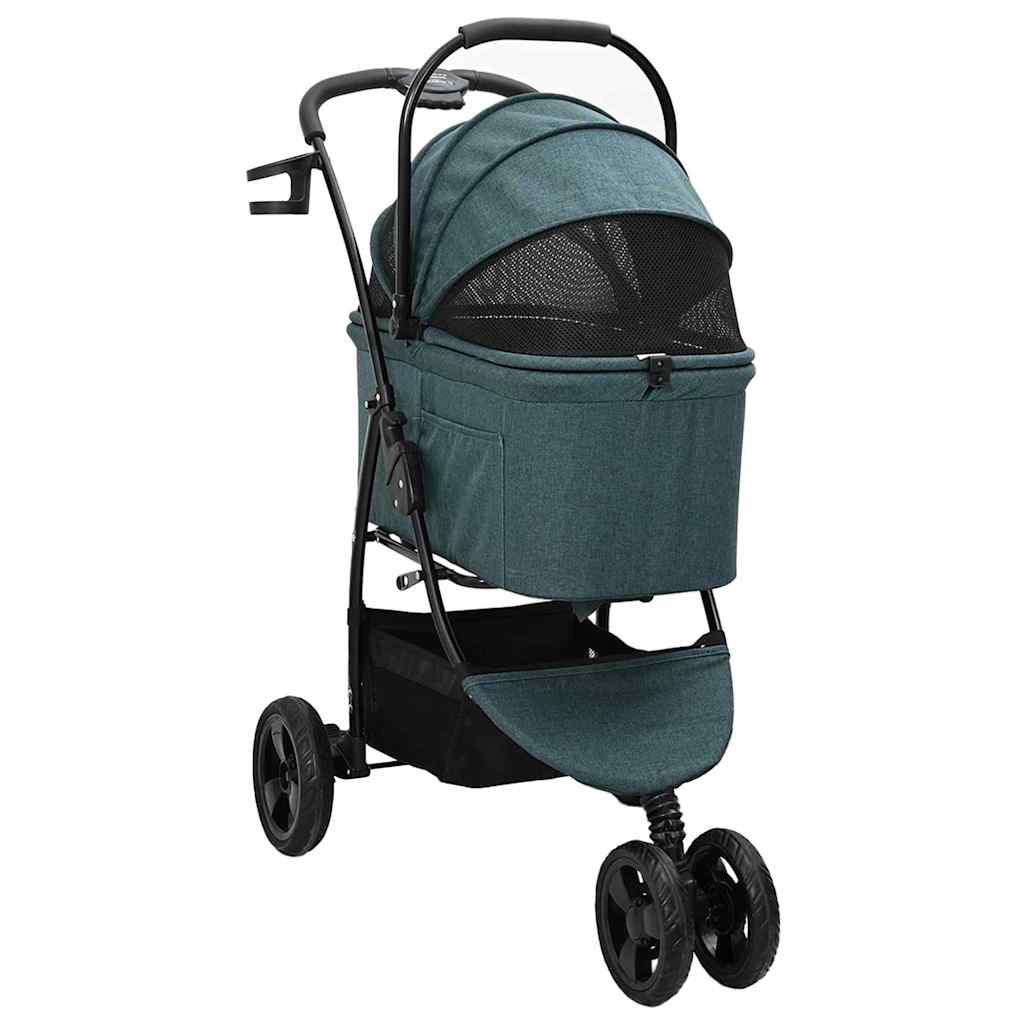 Passeggino pieghevole per animali Verde 78 x 54 x 101 cm