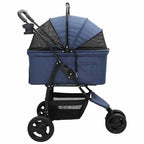Passeggino pieghevole per animali Blu 78 x 54 x 101 cm