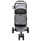 Passeggino pieghevole per animali Grigio 78 x 54 x 101 cm